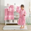 Erwin Müller Kinder-Bademantel mit Kapuze rosa 122 / 128 Produktbild-Vorschau 4