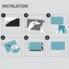 A series of 6 illustrated steps showing how to install a screen protector on a monitor. Voir les images du produit