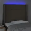 vidaXL LED Kopfteil Taupe 103x16x118/128 cm Stoff Produktbild-Vorschau 4