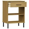 Konsolenschrank OSLO mit Metallbeinen Braun Massivholz Produktbild-Vorschau 5