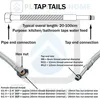 Diagram showing the specifications and connections of a tap tail. Produktbild-Vorschau