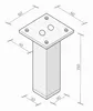 4er Set sossai Aluminium Möbelfüße 150mm in Schwarz Produktbild-Vorschau 6
