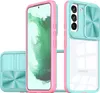 Three phone cases are displayed against a white background. One case is in the foreground, angled to show its side and back. Another case is in the mid-ground, shown from the front with a phone inside. A third case is in the background, partially visible. Produktbild-Vorschau