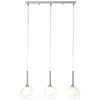 A product shot of a three-light pendant lamp. Produktbild-Vorschau