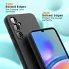 Close-up view of a black phone case, highlighting its raised edges for camera and screen protection. Produktbild-Vorschau