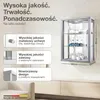 K-Möbel Gablota wisząca aluminiowo-srebrna (80x60x25 cm) z Podgląd zdjęcia produktu 2