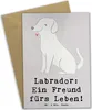 Mr. & Mrs. Panda Klappkarte Labrador Freund - Grau Pastell Produktbild-Vorschau 1