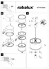 Instructional diagram for assembling a Rabalux lamp. Náhľad obrázku produktu