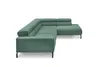 KAWOLA Sofa DELIA Ecksofa Feincord grün mit motorischem Produktbild-Vorschau 7