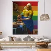 MuchoWow® Wandteppich Wandbehang Milchmädchen - Regenbogen Produktbild-Vorschau 2