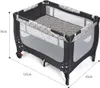 A travel crib or playpen with dimensions indicated. Náhľad obrázku produktu