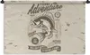 MuchoWow® Wandteppich Wandbehang Fisch - Briefe - Vintage - Produktbild-Vorschau 1