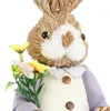 COM-FOUR® 2x XL Stroh Osterhase handgemacht - 44 cm Produktbild-Vorschau 7