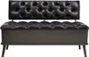 vidaXL Banc avec espace de rangement et dossier 110cm noir Voir les images du produit 2