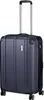 A navy blue suitcase with a retractable handle and wheels, presented against a white background. Produktbild-Vorschau