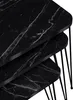 Sada stolků 'Rudkøbing' Set of 3 Square Marble Look Black Náhled obrázku produktu 5