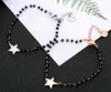 Bracelet en acier chirurgical avec perles noires Star Voir les images du produit 8