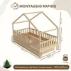 Crazy Pine Letto a Casetta con Cassetti 100x190 cm – Letto Anteprima dell’immagine prodotto 3