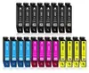 A collection of printer ink cartridges arranged in rows. Produktbild-Vorschau
