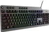 A close-up, angled view of a gray Lenovo Legion K500 RGB mechanical gaming keyboard. Produktbild-Vorschau