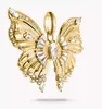 Ciondolo farfalla Butterfly Paradise con pietre placcato Anteprima dell’immagine prodotto 4
