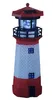 Solar LED Leuchtturm 27 cm rot-weiß mit rotierendem Licht Produktbild-Vorschau 4