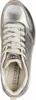 A top-down view of a silver sneaker. Voir les images du produit
