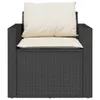 4-tlg. Garten-Sofagarnitur mit Kissen Schwarz Poly Rattan Produktbild-Vorschau 5