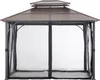 Sunjoy Stahl Pavillon 3x3 KALDI - 307cm x 366cm, hnědá Náhled obrázku produktu 5