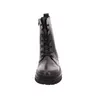 A front view of a black lace-up boot. Produktbild-Vorschau
