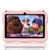 A pink tablet displaying a cartoon scene with dogs and a boy. Produktbild-Vorschau