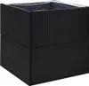 vidaXL Fioriera nera 80x80x80 cm Poly Rattan Anteprima dell’immagine prodotto 1