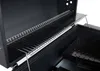Close-up view of the interior of a black charcoal grill, showing a removable warming rack. Produktbild-Vorschau