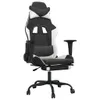 vidaXL Gaming-Stuhl mit Fußstütze Schwarz und Weiß Produktbild-Vorschau 1