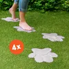 Trittsteine Pfote 4 hübsche Beton Trittplatten im Set Produktbild-Vorschau 1