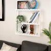 Belle Vous 3-stöckiges Weißes Wandregal Holz - 42 cm Lang - Produktbild-Vorschau 6