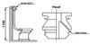 WC-Druckspüler Mechanische Auslösung 3/4" Chrom Produktbild-Vorschau 2