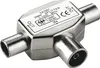 goobay Koaxial-Verteiler 2x Stecker auf Kupplung, Kabel Produktbild-Vorschau 2