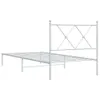 Bettgestell mit Kopfteil Metall Weiß 90x200 cm Produktbild-Vorschau 6