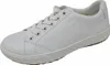 A white leather sneaker is shown against a white background. Náhled obrázku produktu
