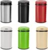 A collage of six different colored sensor trash cans. Produktbild-Vorschau