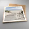 Gerahmtes Poster - Rahmen in heller Eiche - Strand Düne Produktbild-Vorschau 3