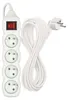 Prodlužovací kabel 7 m / 4 zásuvky / s vypínačem / bílý / PVC / 1,5 mm2 Anteprima dell’immagine prodotto