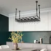 100cm kovový stojan na víno s držákem na sklenice Stropní Náhled obrázku produktu 1