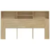 vidaXL Tête de lit avec étagères Chêne Sonoma 180x19x103,5 Voir les images du produit 3