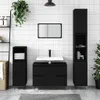 vidaXL Badschrank Schwarz 80x33x60 cm Holzwerkstoff Produktbild-Vorschau 1