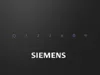 A close-up shot of a black appliance control panel with illuminated symbols and numbers, and the Siemens logo. Voir les images du produit