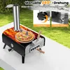 Pizzaofen aus Edelstahl für den Außenbereich mit Stein und Produktbild-Vorschau 5