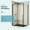 doporro Duschkabine Dusche Eckdusche Schwarz 90x140cm Produktbild-Vorschau 2