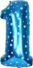 Zahl Luftballon XL 75CM Nummer Folienballon Blau 1 Produktbild-Vorschau 1